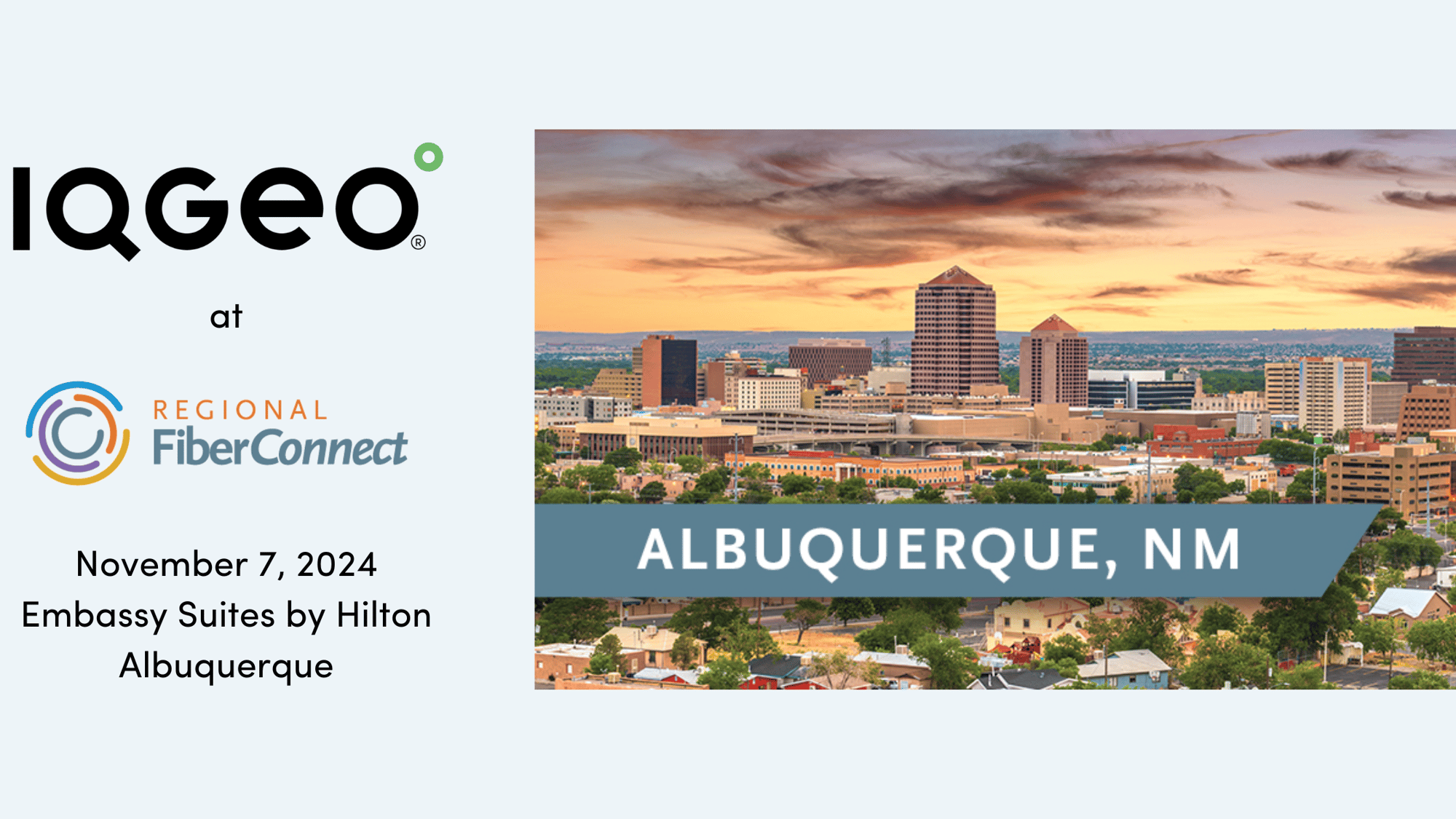 IQGeo at the Regional Fiber Connect of Albuquerque, NM