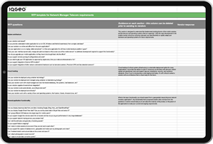 Fiber network management software RFP template 